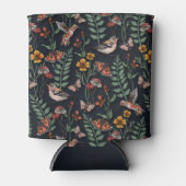 ダークガーデンバード&蝶 缶クーラー (正面)