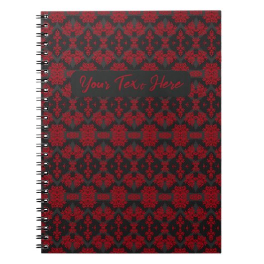 ダークガーデンパーソナライズされた ノートブック (正面)