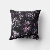 ダークガーデンビーチングパープルグラームの花 クッション (裏面)