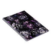 ダークガーデンビーチングパープルグラームの花 ノートブック (右側)