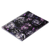 ダークガーデンビーチングパープルグラームの花 ノートブック (左側)