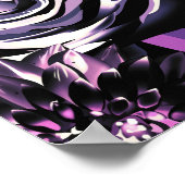 ダークガーデンビーチングパープルグラームの花 ポスター (角)