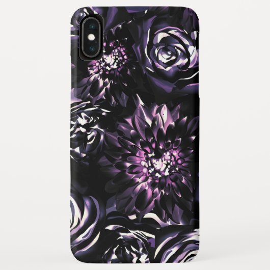 ダークガーデンビーチングパープルグラームの花 Case-Mate iPhoneケース (裏面)