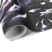 ダークガーデンビーチングパープルグラーム結婚フラワーズ ラッピングペーパー (ロールコーナー)