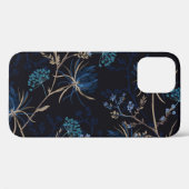 ダークガーデンモノトーンの：青フローラ Case-Mate iPhoneケース (裏面 (横))