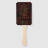 ダークガーデンレッドロマンチックな花グラム結婚ズ ハンドファン (正面)