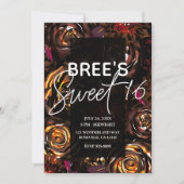 ダークガーデン秋の花秋スウィート16パーティー 招待状 (正面)