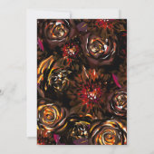 ダークガーデン秋の花秋スウィート16パーティー 招待状 (裏面)