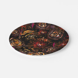 ダークガーデン オータムグロー 花 秋の結婚式 ペーパープレート