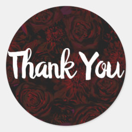 ダークガーデン レッドロマンチックフラワー ゴシックウェディング ラウンドシール