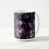 ダークガーデン　魅惑の紫の華麗な花々 コーヒーマグカップ (正面右)
