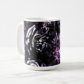 ダークガーデン　魅惑の紫の華麗な花々 コーヒーマグカップ (正面左)