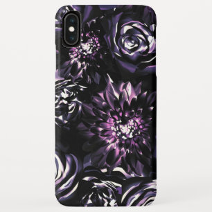 ダークガーデン 魅惑の紫の華麗な花々 iPhone XS MAXケース