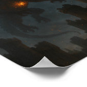 ダークキャッスルの上のインフェルノ・ドラゴン ポスター (角)