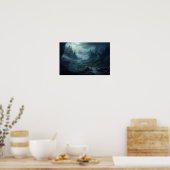 ダークキャッスルランドスケープ – ファンタジーゴシック要塞Wa ポスター (キッチン)