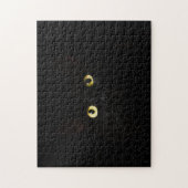 ダークキャットブラックの解無地の決懸命パズル ジグソーパズル (縦)