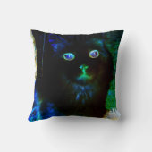 ダークキャット装飾用クッションのグロー クッション (裏面)