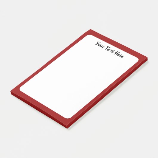 ダークキャンディアップルレッド無地のカラーカスタム ポストイット (アングル)