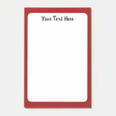 ダークキャンディアップルレッド無地のカラーカスタム ポストイット (正面)