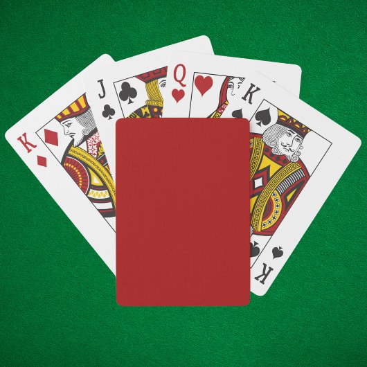 ダークキャンディーアップルレッド無地のカラー トランプ