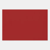 ダークキャンディーアップルレッド無地のカラー ラッピングペーパーシート (正面)