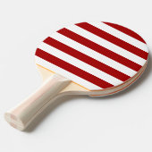 ダークキャンディーアップル赤と白ストライプズ 卓球ラケット (正面アングル)