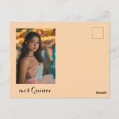 ダークキンセニェラの水彩フローラカスタム写真 ポストカード (裏面)