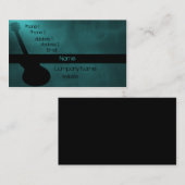 ダークギターの名刺、ティール（緑がかった色） 名刺 (正面/裏面)