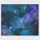 ダークギャラクシー 宇宙の夜空 宇宙空間 スパークル ラッピングペーパー (フラット)