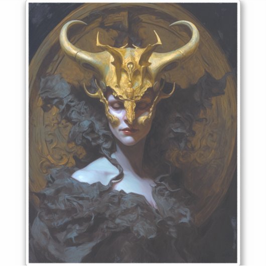 ダーククイーンファンタジーアート シール (正面)