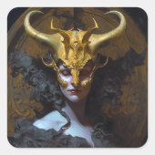 ダーククイーンファンタジーアート スクエアシール (正面)