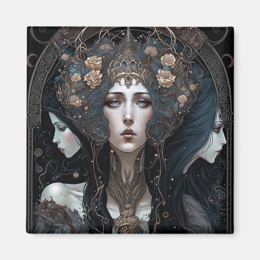 ダーククイーンファンタジーアート マグネット (正面)