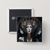 ダーククイーンファンタジーアート 缶バッジ (正面&裏面)