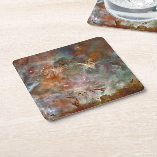 ダーククラウドオブカリナネブラハッブル宇宙 スクエアペーパーコースター (アングル)