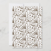 ダーククラシックエレガントトープの植物学結婚科 招待状 (裏面)