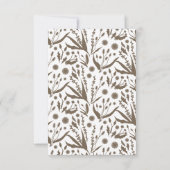 ダーククラシックエレガントトープQRコードの植物学 出欠カード (裏面)