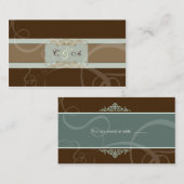 ダーククラシックチョコ結婚ー座席表 プレイスカード (正面/裏面)