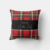 ダーククリスマスキットンレッドとプレイド クッション (裏面)