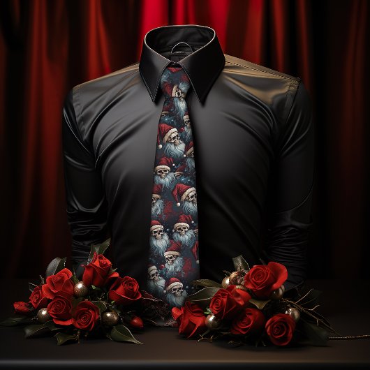 ダーククリスマスゴシックスカルメンズゴトマス ネクタイ