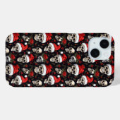 ダーククリスマススカルサンタ柄 ゴシックホリデー Case-Mate iPhoneケース (裏面 (横))