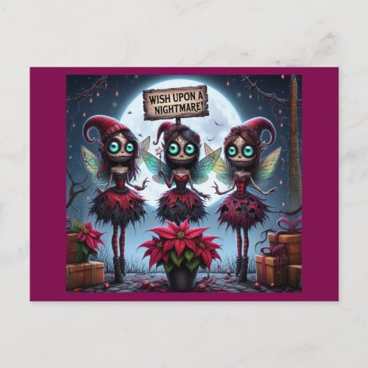 ダーククリスマスプラム妖精 シーズンポストカード (正面)