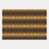 ダーククリスマスユール（キリスト降誕祭）至金ゴールドとブラック3 ラッピングペーパーシート (正面3)