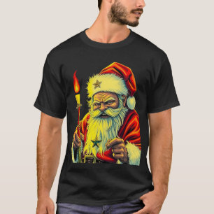 ダーククリスマス魔法サンタ Tシャツ