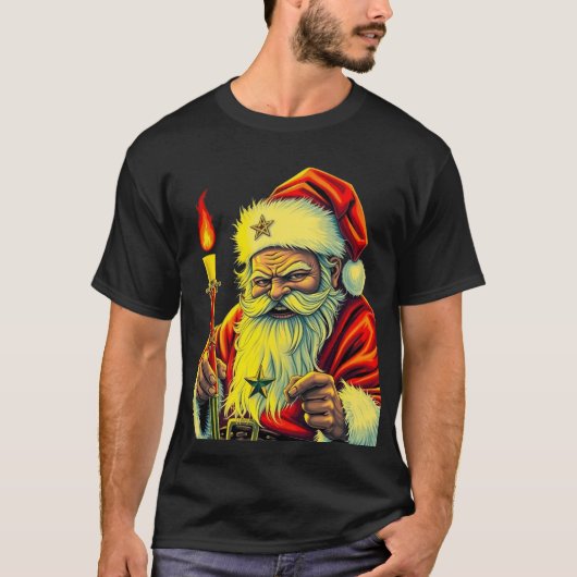 ダーククリスマス魔法サンタ Tシャツ (正面)