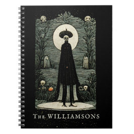 ダーククリーミーヴィンテージハロウィーンタロットカーインスパイアド ノートブック