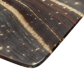 ダーククルミの木目ときらめく金ゴールド川 カッティングボード (角)