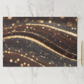 ダーククルミの木目ときらめく金ゴールド川 ペーパーパッド (インサイチュ)