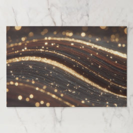 ダーククルミの木目ときらめく金ゴールド川 ペーパーパッド