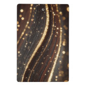 ダーククルミの木目ときらめく金ゴールド川 ミニクリップボード (裏面)