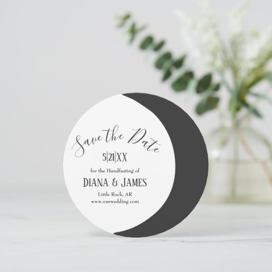 ダーククレセント月Wiccaハンドスティング日付を保存 セーブザデート (スタンド正面)